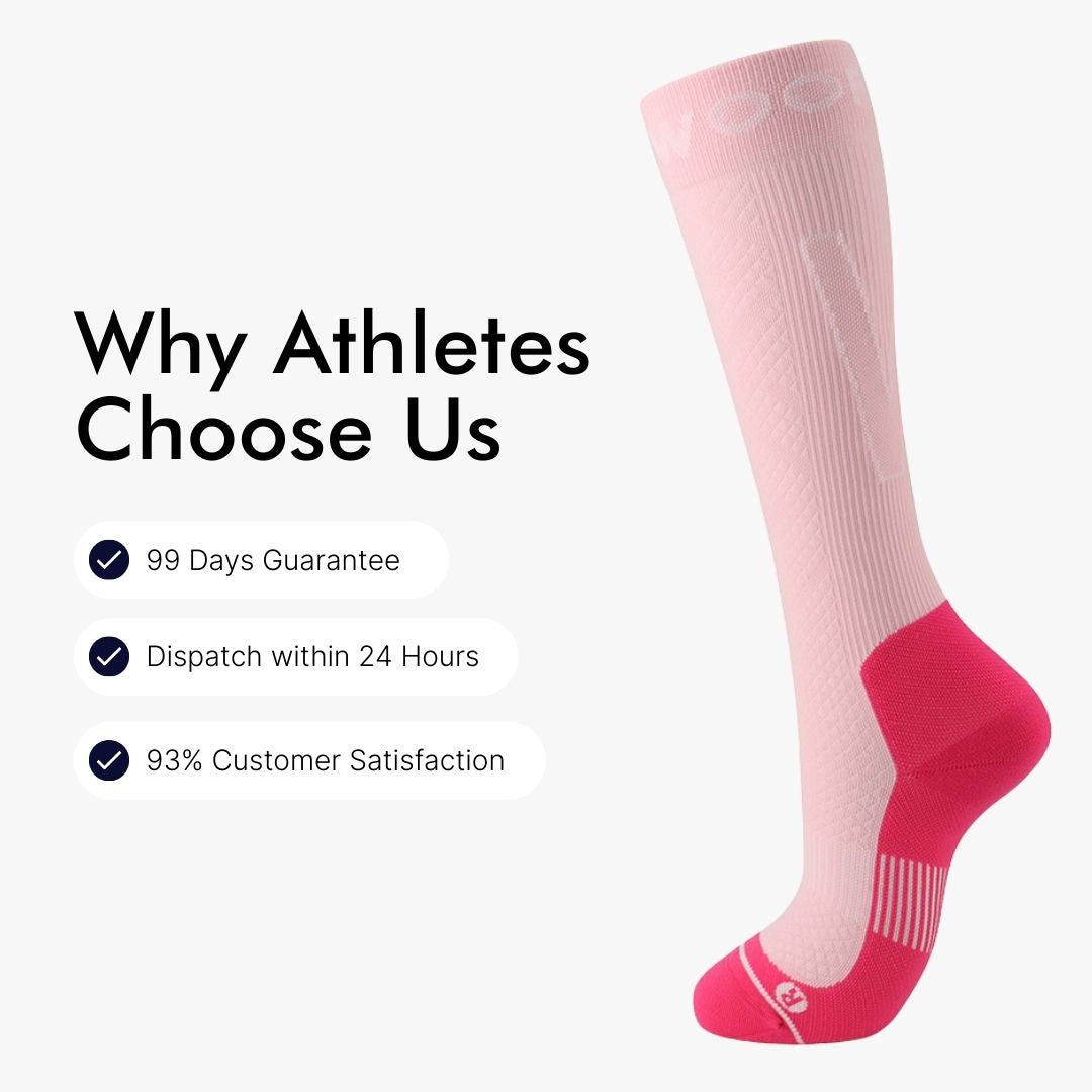 Pink Performance Compression Socks