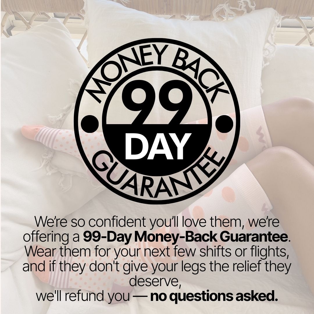 White Bamboo Crew Compression Socks