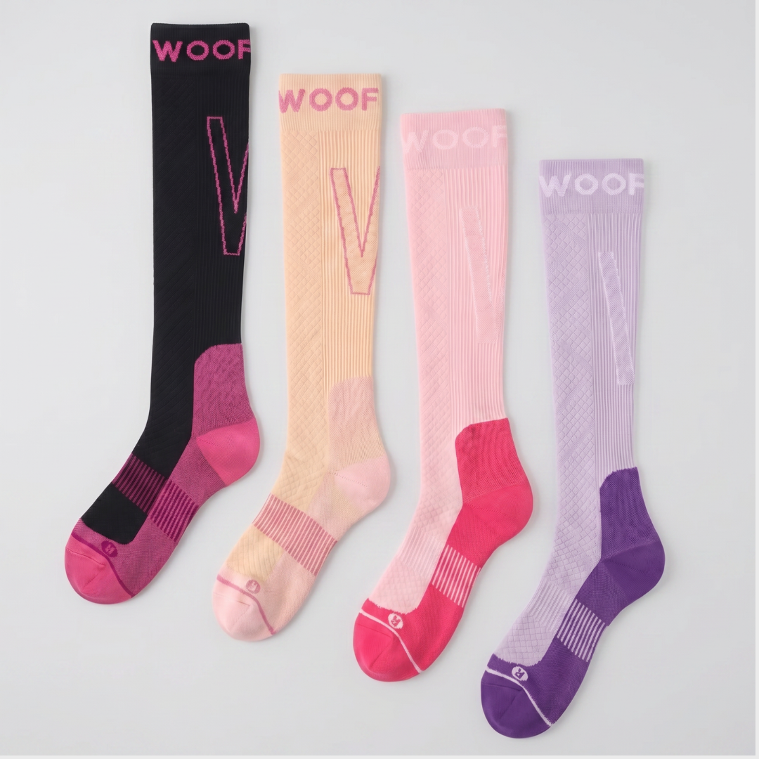Pink Power Performance Compression Socks 4 Pack