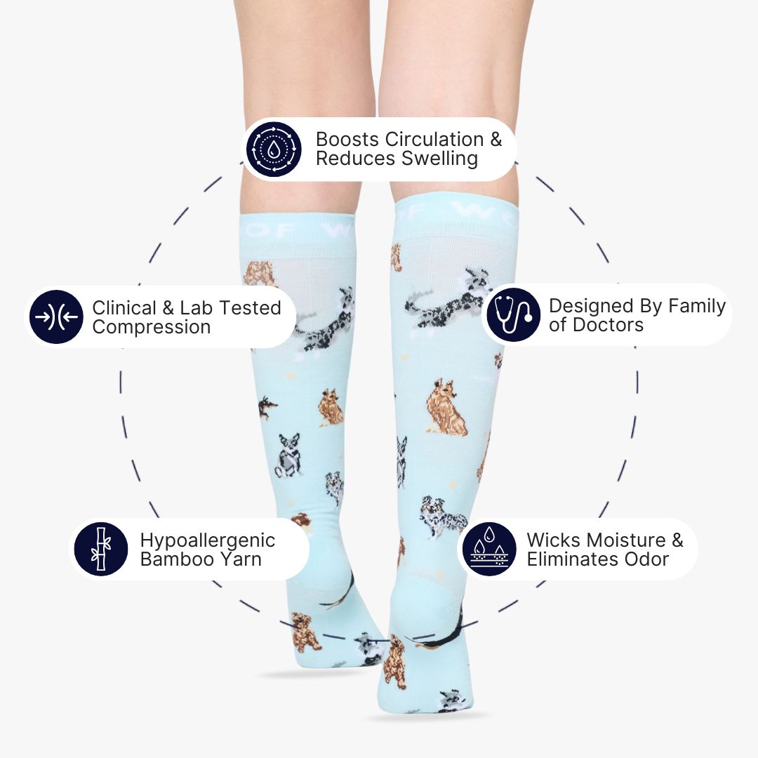 Down Under Dogs Bamboo Compression Socks